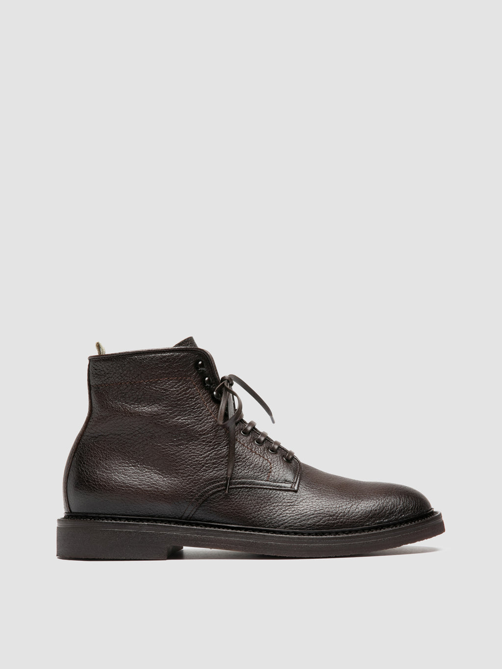 HOPKINS FLEXI 203 - Brown Leather Lace-up Boots - image 1,side view