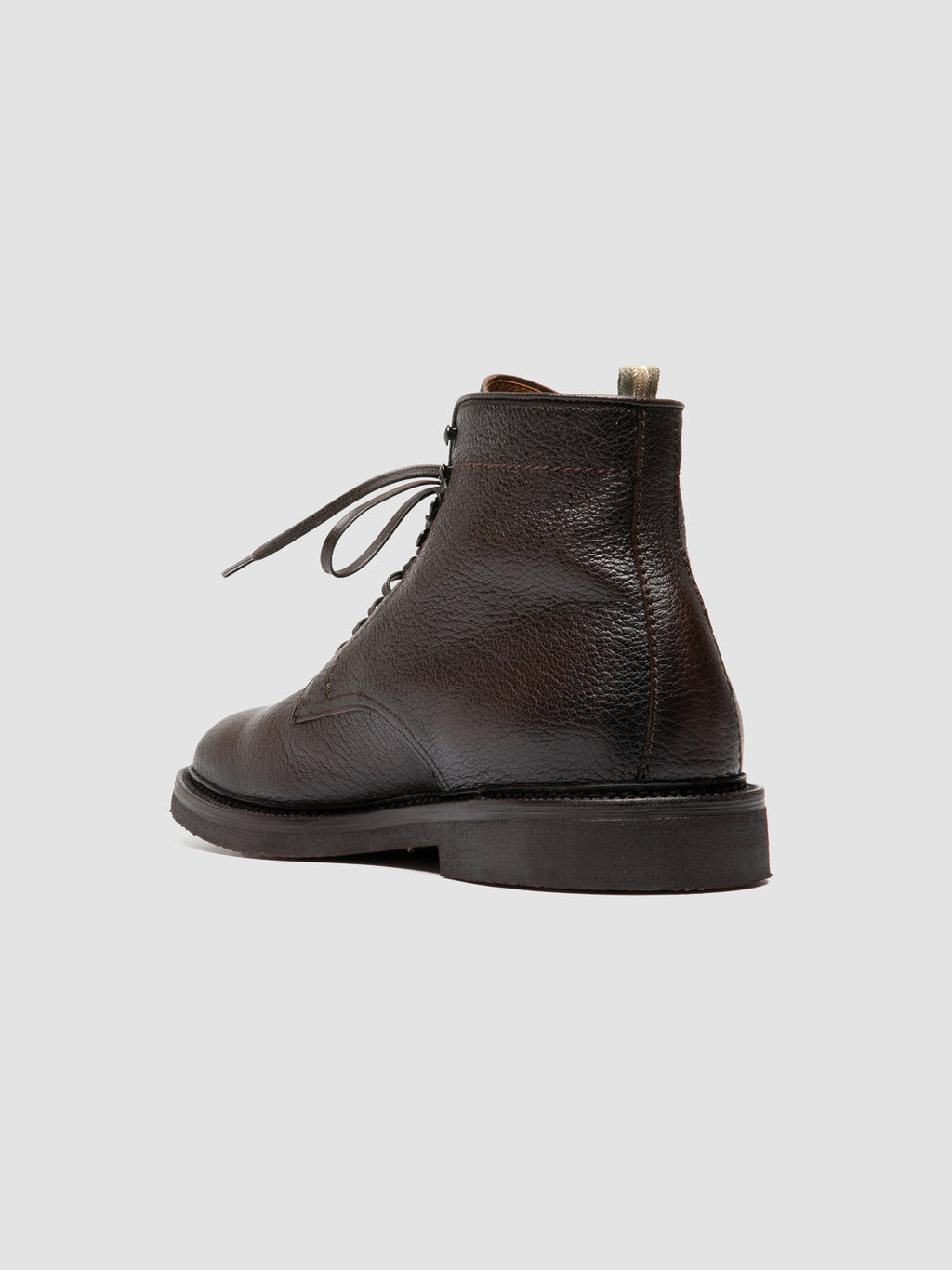 HOPKINS FLEXI 203 - Brown Leather Lace-up Boots - image 4,side view