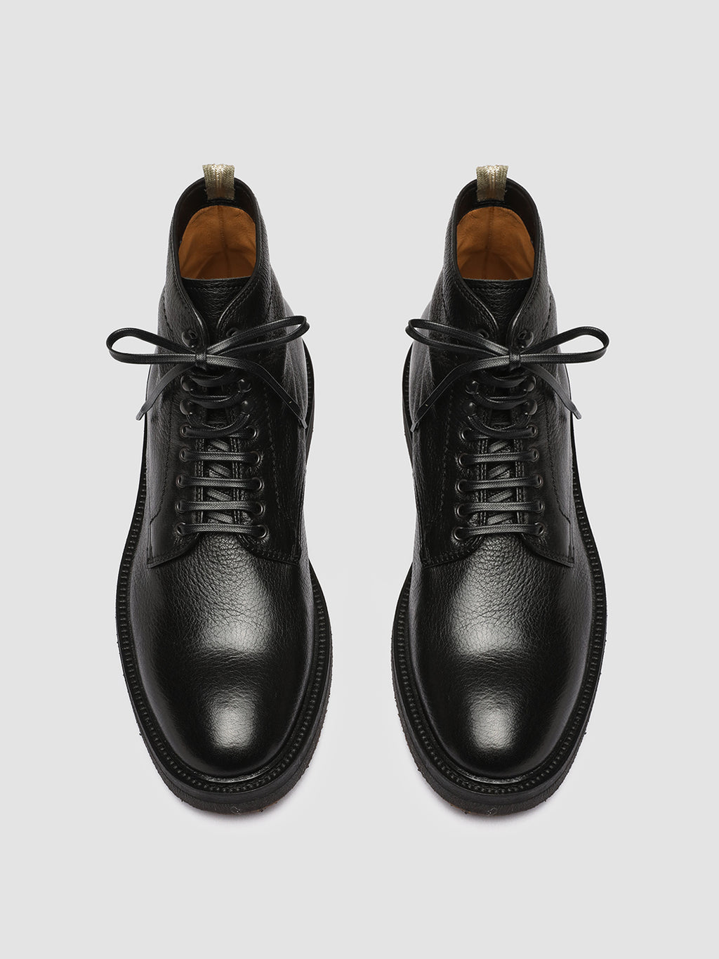 HOPKINS FLEXI 203 - Black Leather Lace-up Boots - image 2,side view