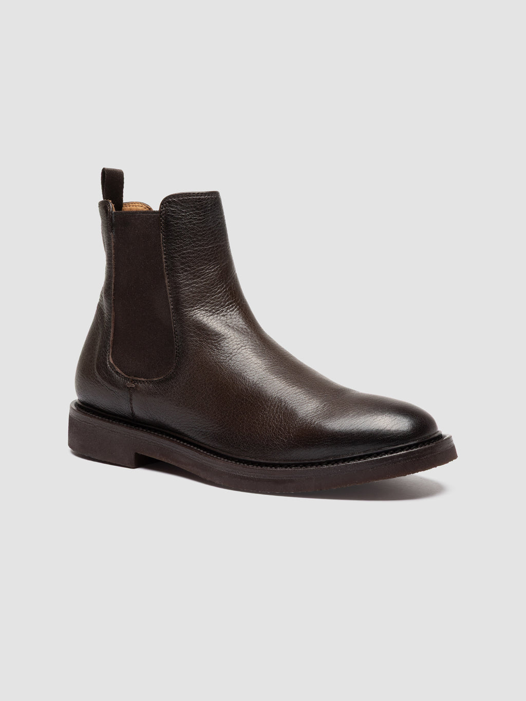 HOPKINS FLEXI 204 - Brown Leather Chelsea Boots - image 3,side view