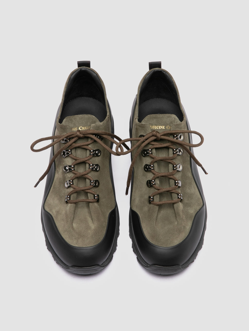 ITINERE 001 - Green Leather Low Top Sneakers - image 2,side view