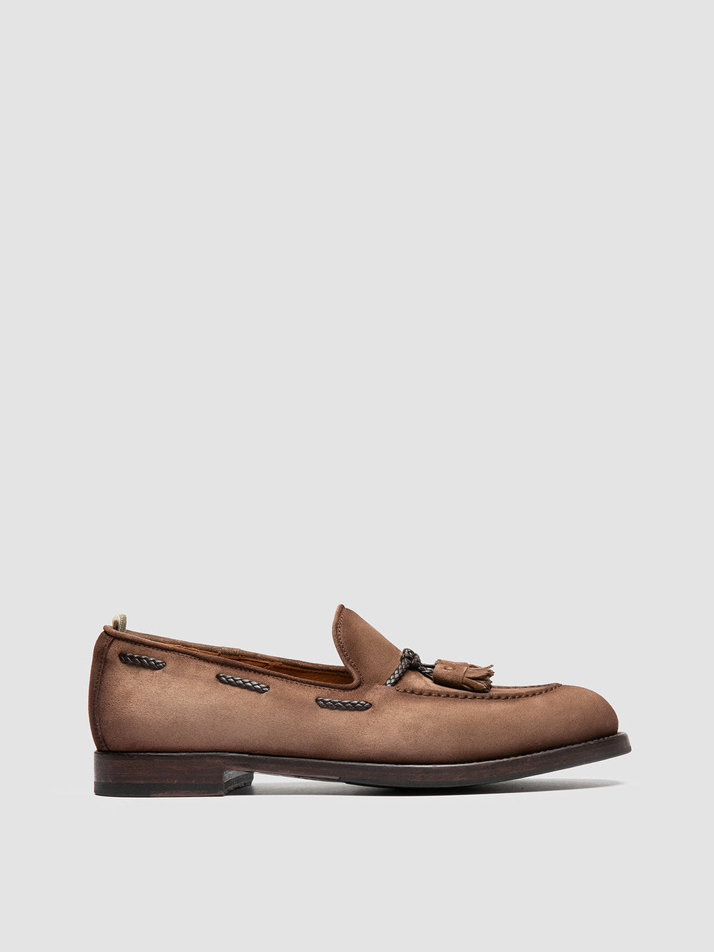 IVIES 002 - Hellbraune Loafer aus Wildleder mit Quaste - image 1,side view