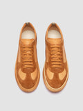 KADETT 001 - Orangefarbene Low-Top-Sneaker aus Wildleder - thumb image 2,side view