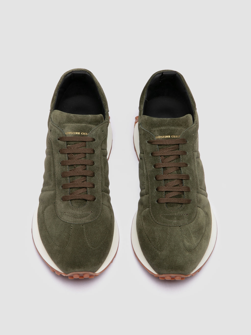 KASBA 004 - Green Suede Low Top Sneakers - image 2,side view