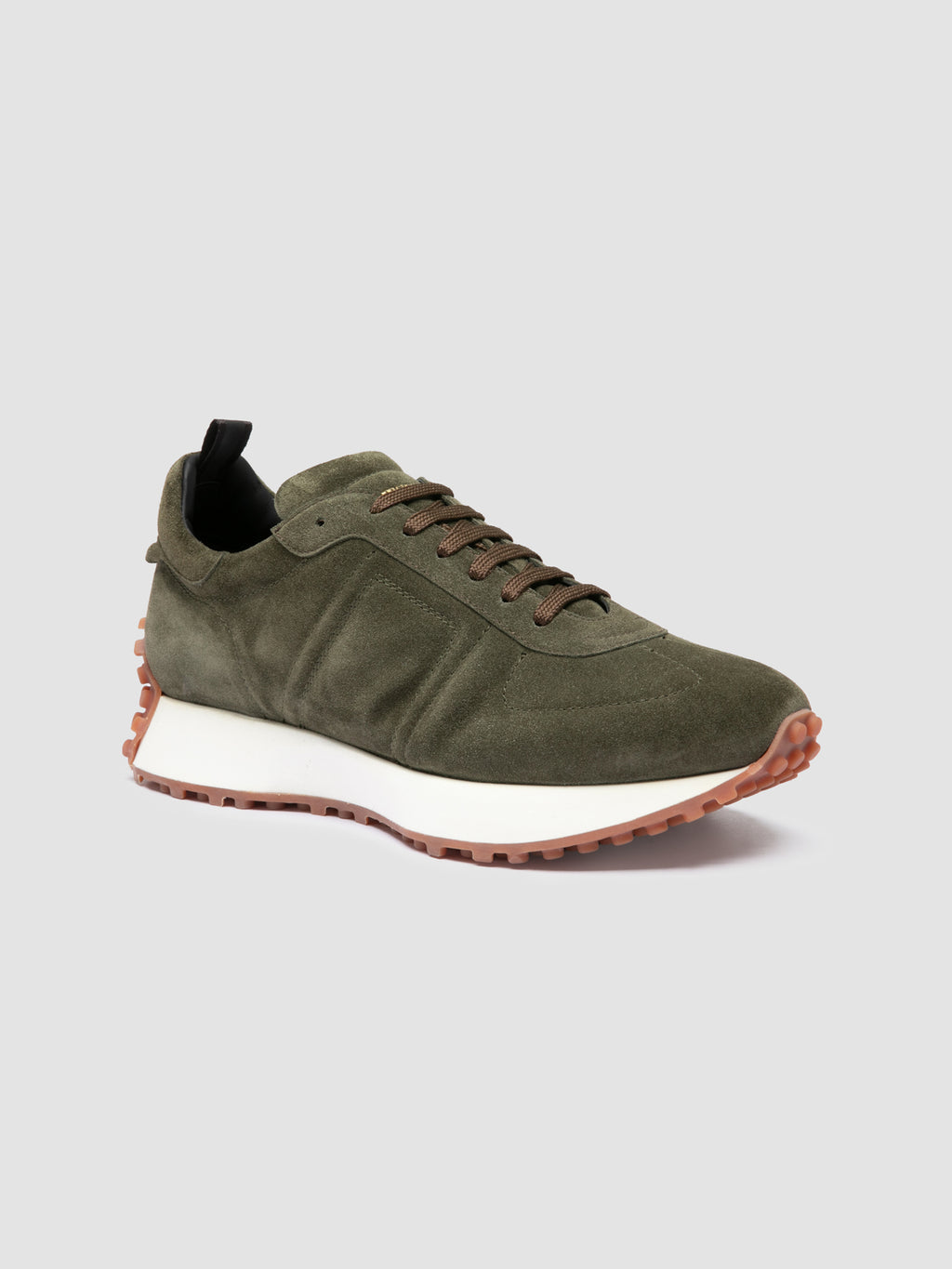 KASBA 004 - Green Suede Low Top Sneakers - image 3,side view