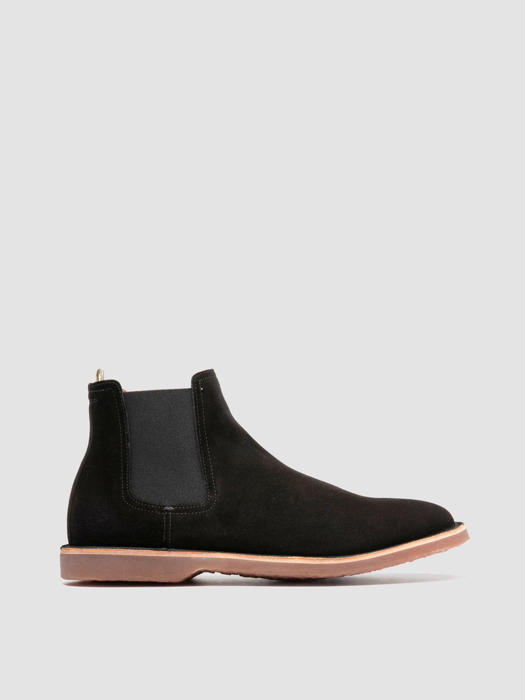 KENT 005 - Black Suede Chelsea Boots - image 1,side view