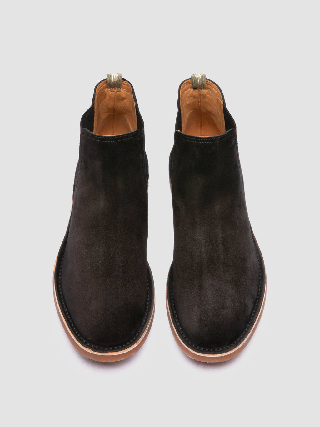 KENT 005 - Black Suede Chelsea Boots - image 2,side view