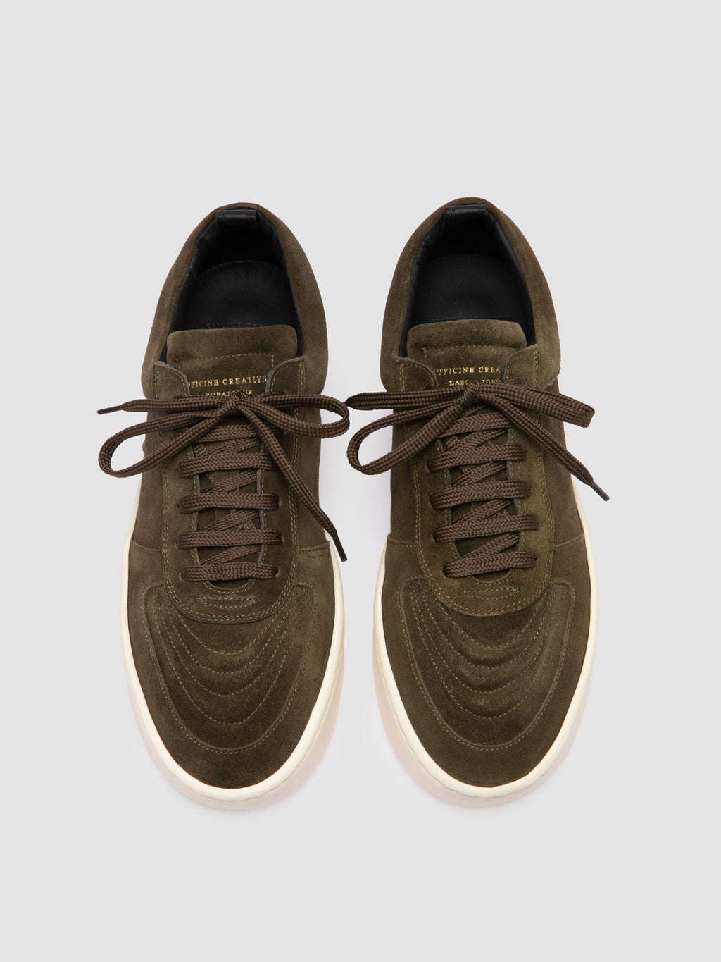 KRAB 001 - Dark Green Suede Sneakers - image 2,side view