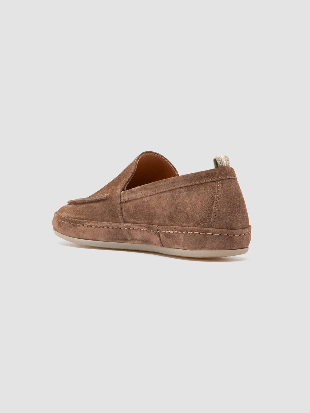 LINE 001 - Penny-Loafer aus graubraunem Wildleder - image 4,side view