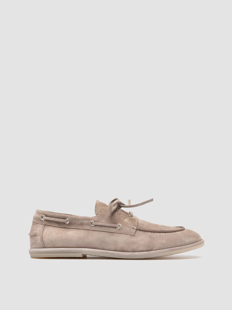 LOVE 001 - Braungraue Wildleder-Bootsschuhe