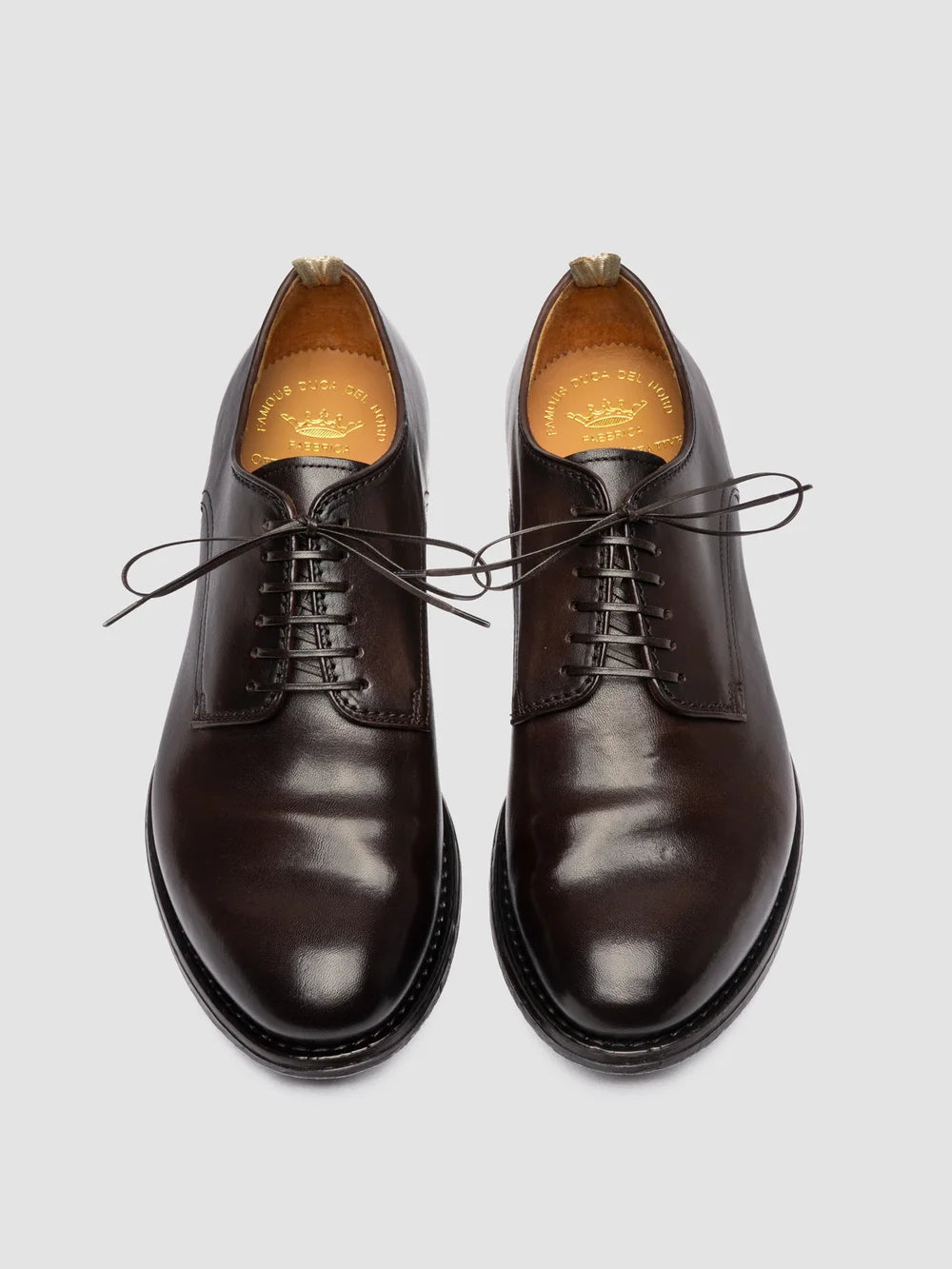 MAVIC 001 - Braune Derby-Schuhe aus Leder - image 2,side view