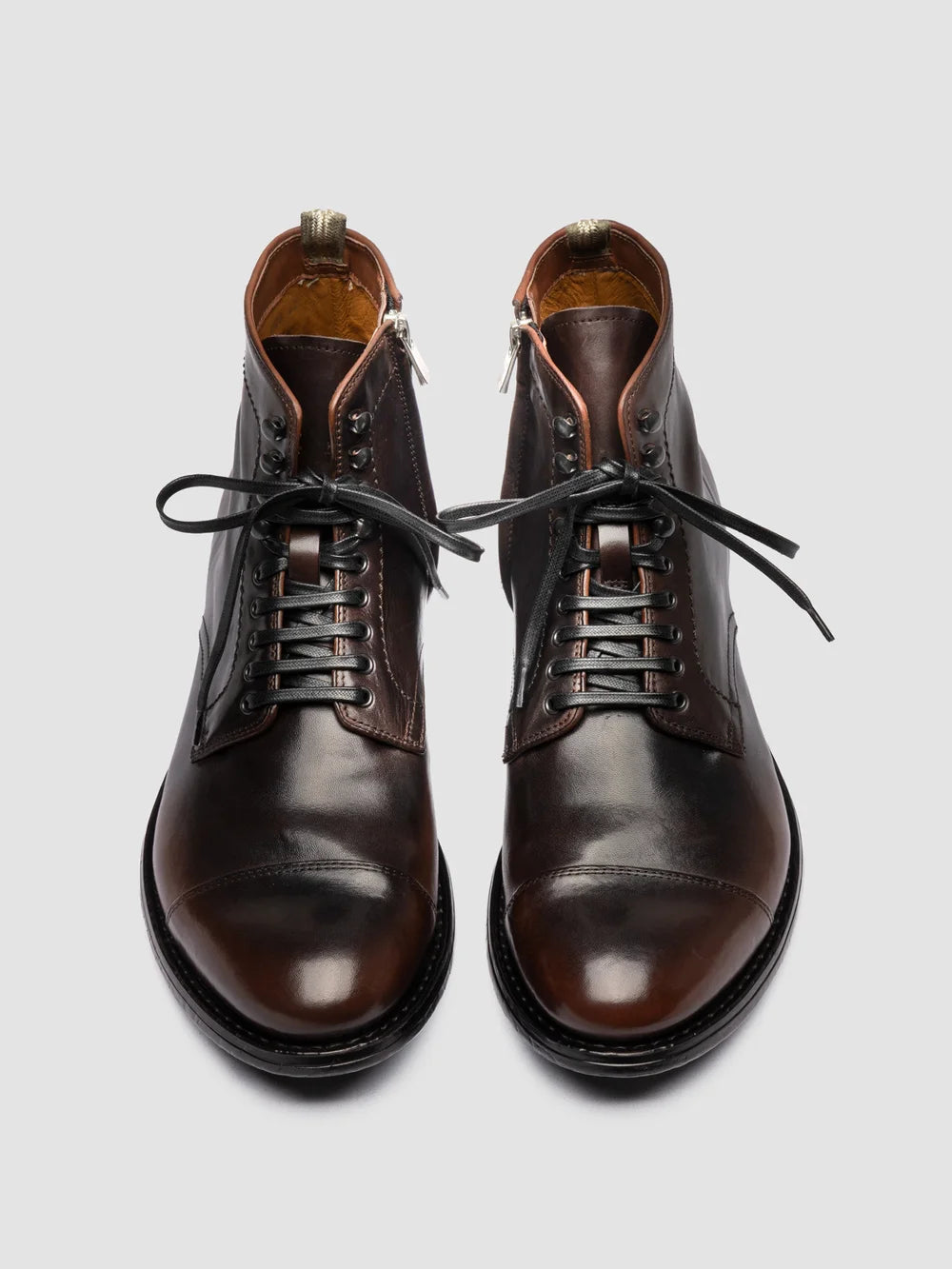MAVIC 006 - Brown Leather Lace Up Boots - image 2,side view