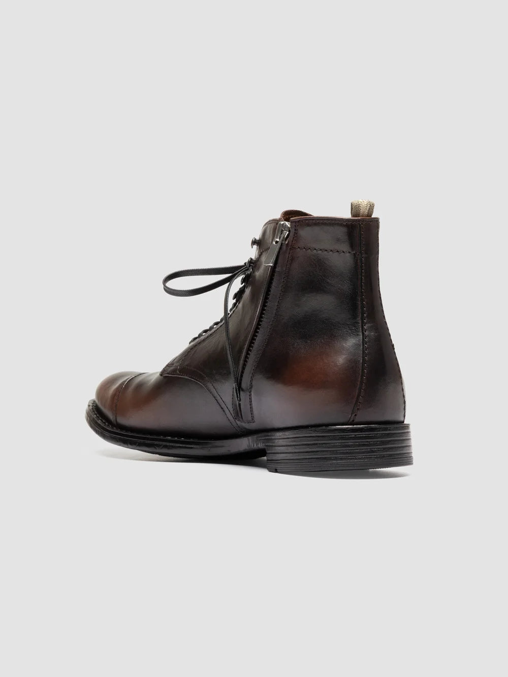 MAVIC 006 - Brown Leather Lace Up Boots - image 4,side view