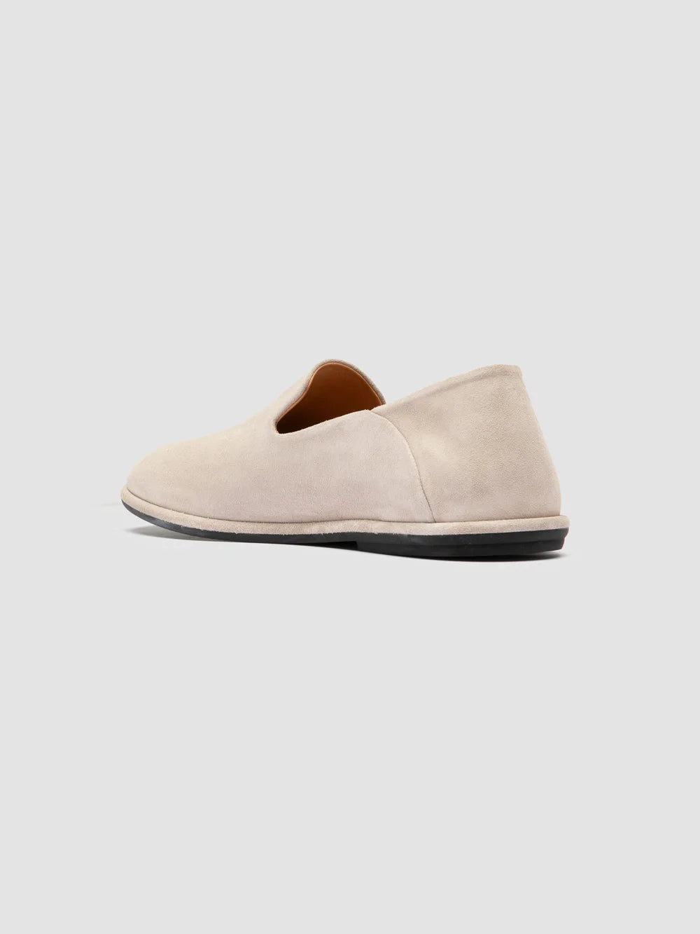 MIENNE 001 - Ivory Suede Penny Loafers - image 4,side view