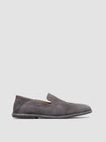 MIENNE 001 - Blue Suede Penny Loafers - thumb image 1,side view