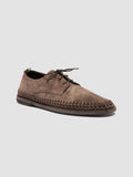 MILES 001 - Taupefarbene Derby-Schuhe aus Wildleder - thumb image 3,side view