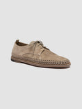 MILES 001 - Beige Suede Derby Shoes - thumb image 3,side view