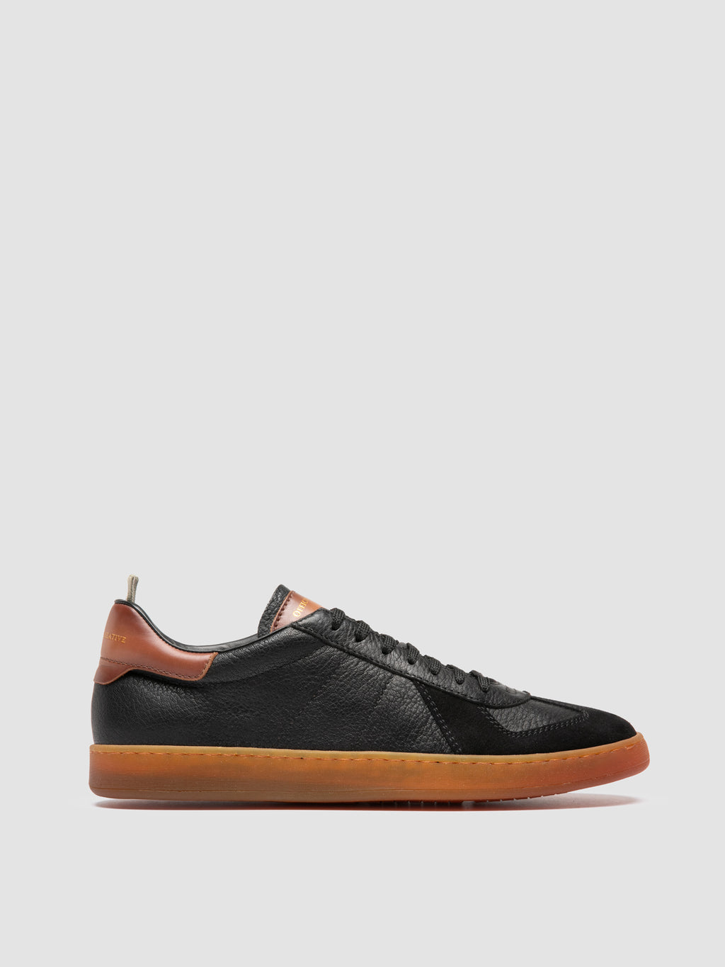 MILITIA 001 - Black Leather Sneakers - image 1,side view