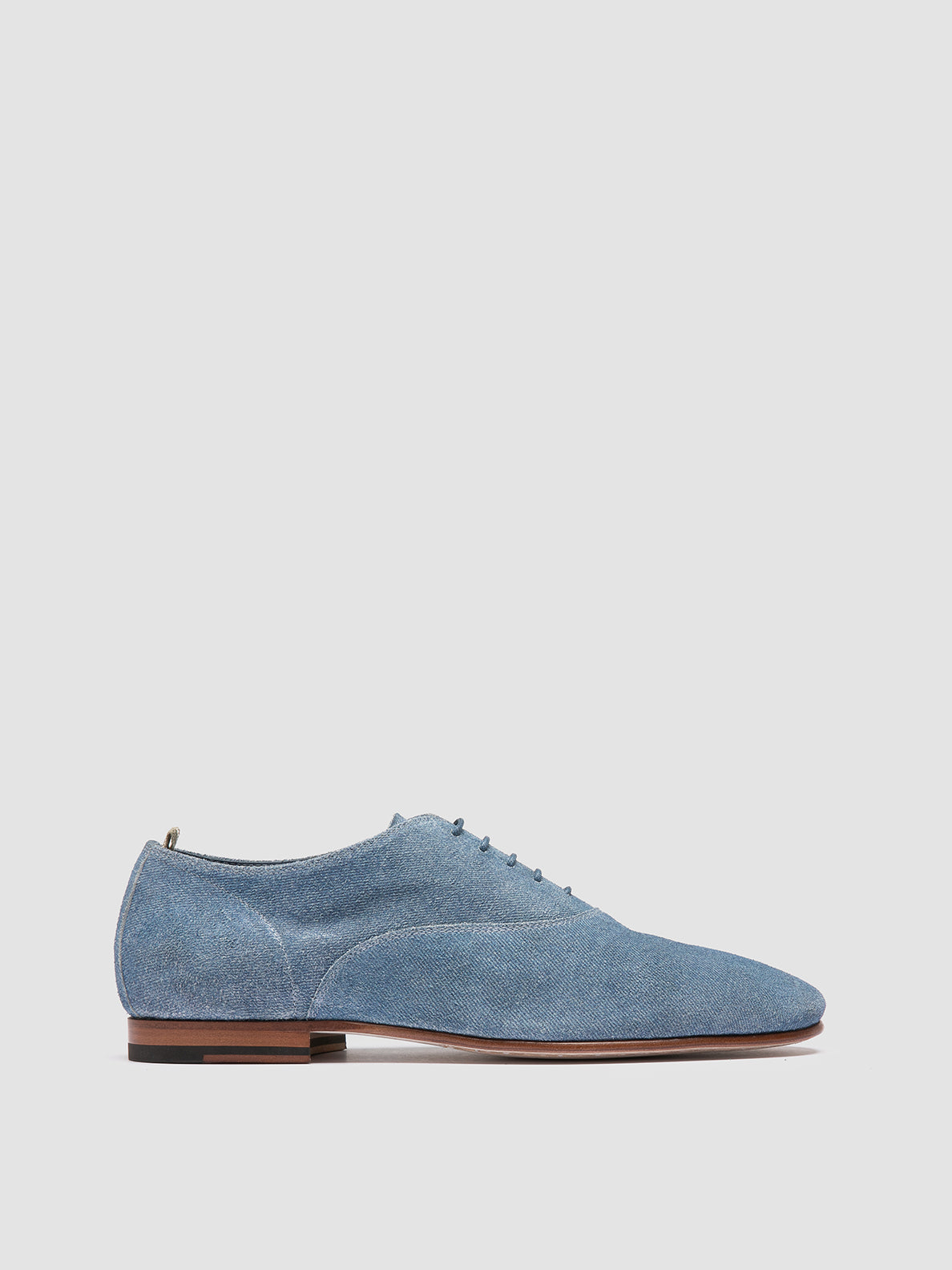 Officine Creative - Men's blue suede oxford shoes