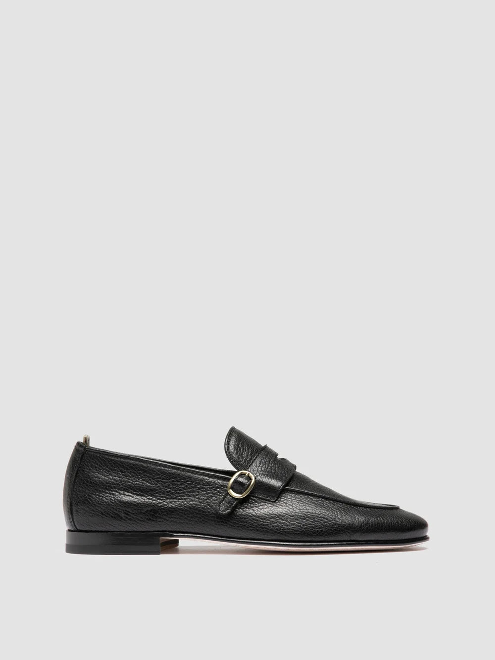 OLIVER 011 - Black Leather Penny Loafers - image 1,side view