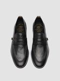 OLIVER 011 - Black Leather Penny Loafers - thumb image 2,side view