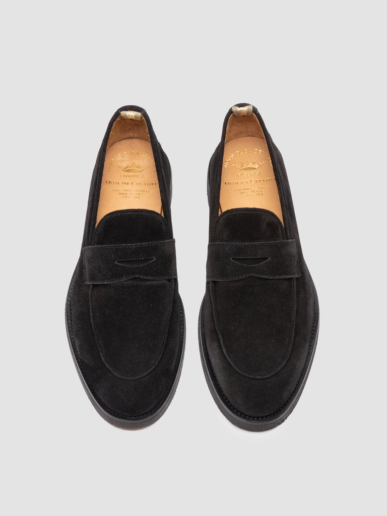OPERA FLEXI 101 - Black Suede Penny Loafers