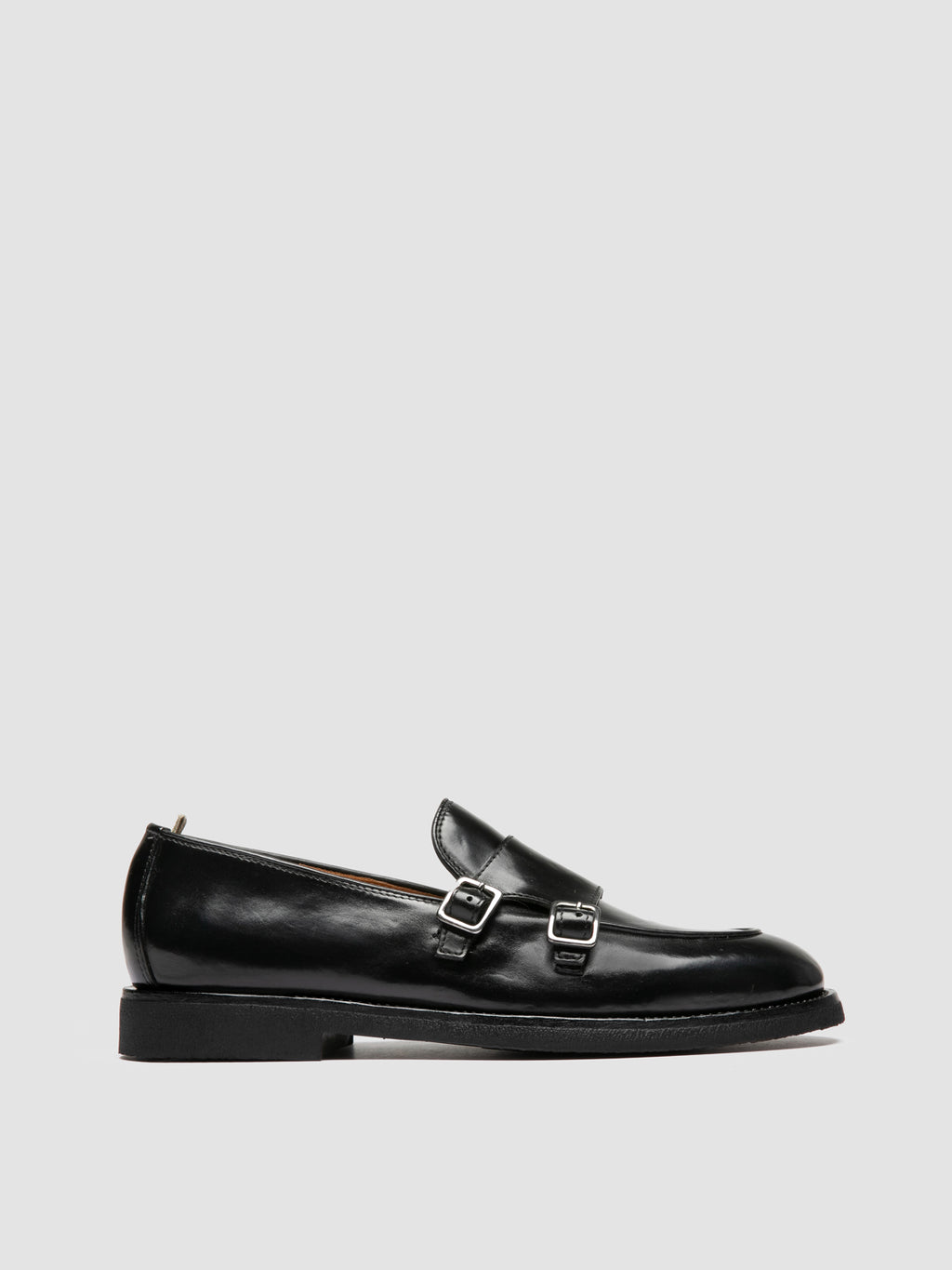 OPERA FLEXI 105 - Black Leather Monk Shoes - image 1,side view
