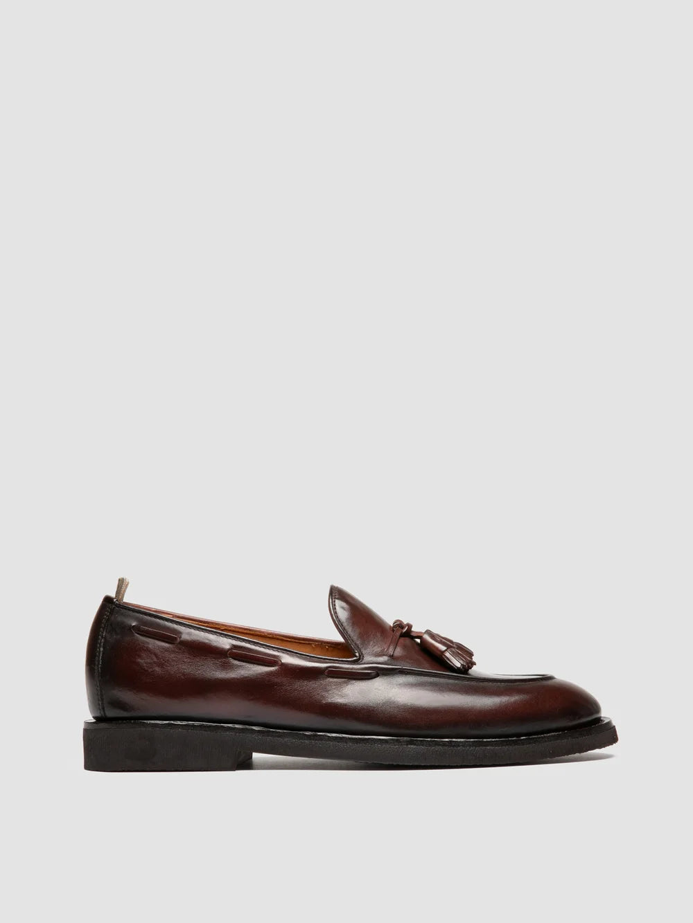 OPERA FLEXI 106 - Burgundy Leather Tassel Loafers - image 1,side view