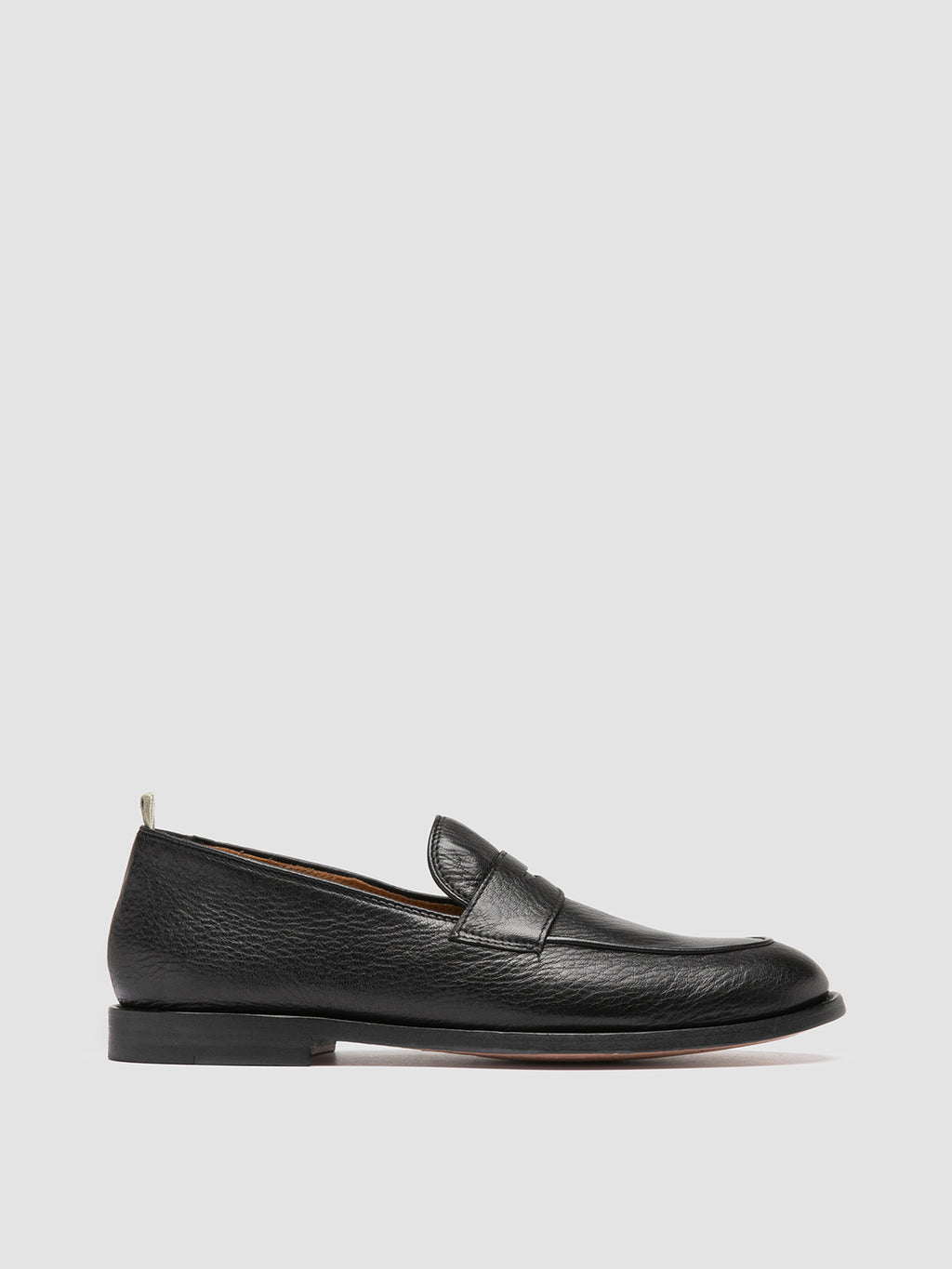 OPERA 001 - Black Leather Penny Loafers - image 1,side view
