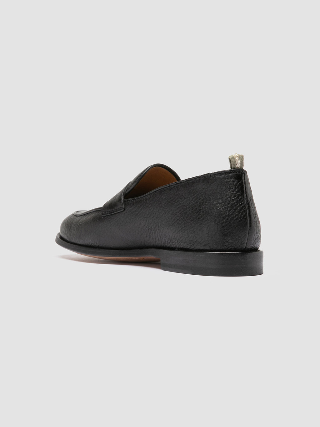 OPERA 001 - Black Leather Penny Loafers - image 4,side view