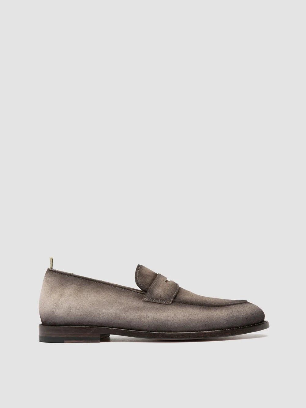 OPERA 001 - Grey Suede Penny Loafers - image 1,side view