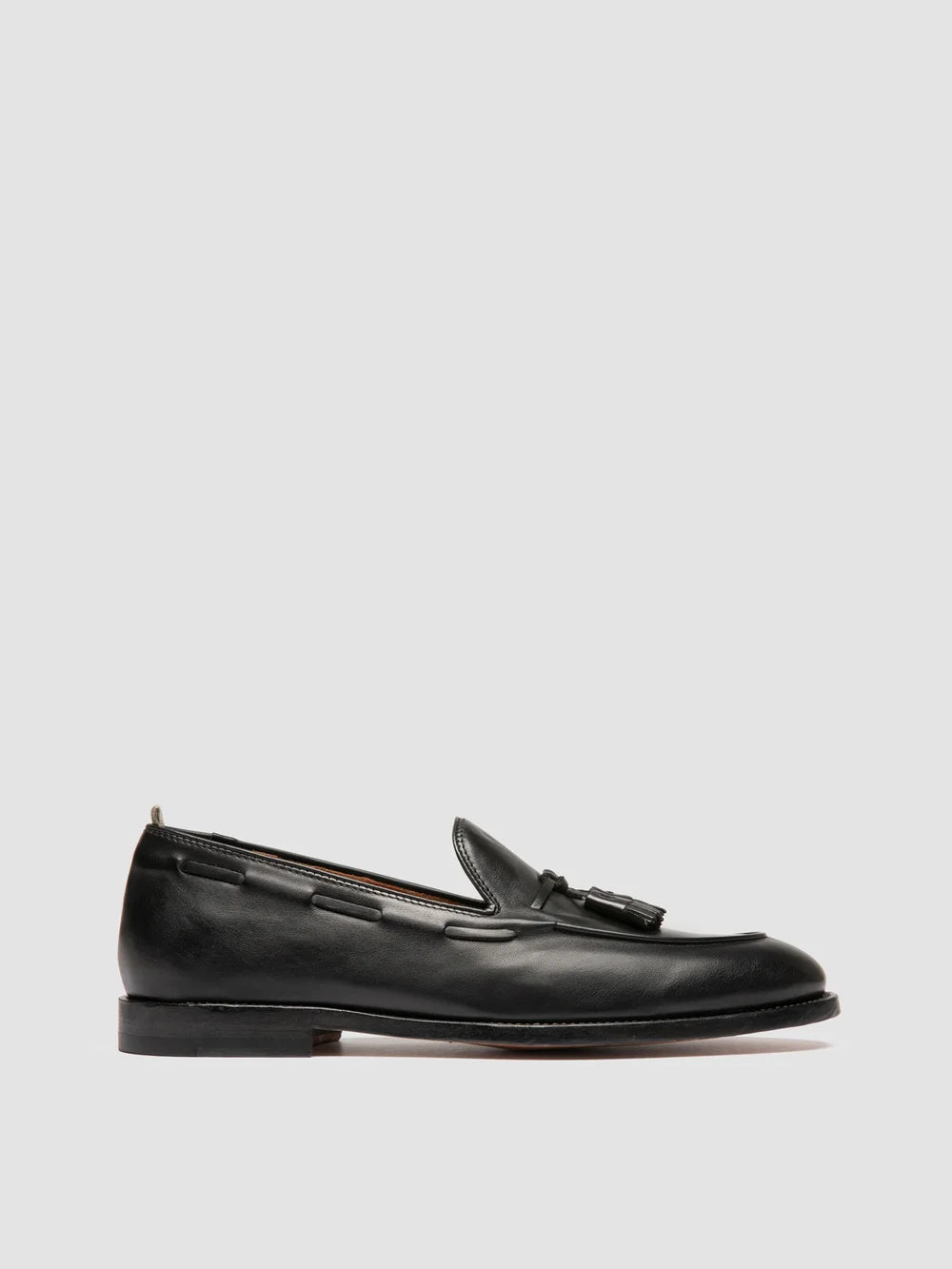 OPERA 002 - Black Leather Tassel Loafers - image 1,side view