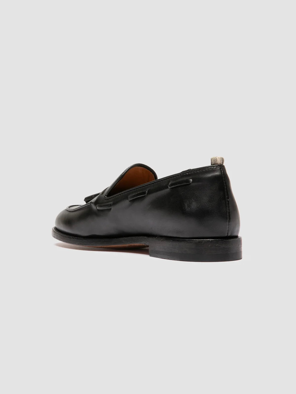 OPERA 002 - Black Leather Tassel Loafers - image 4,side view
