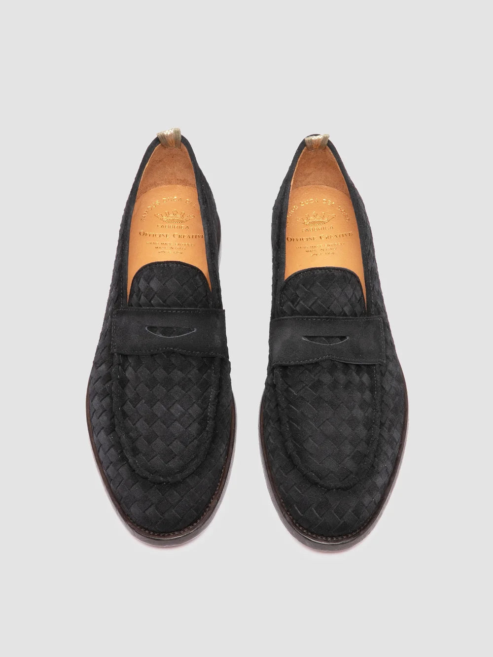OPERA 003 - Blaue Slipper aus Wildleder - image 2,side view