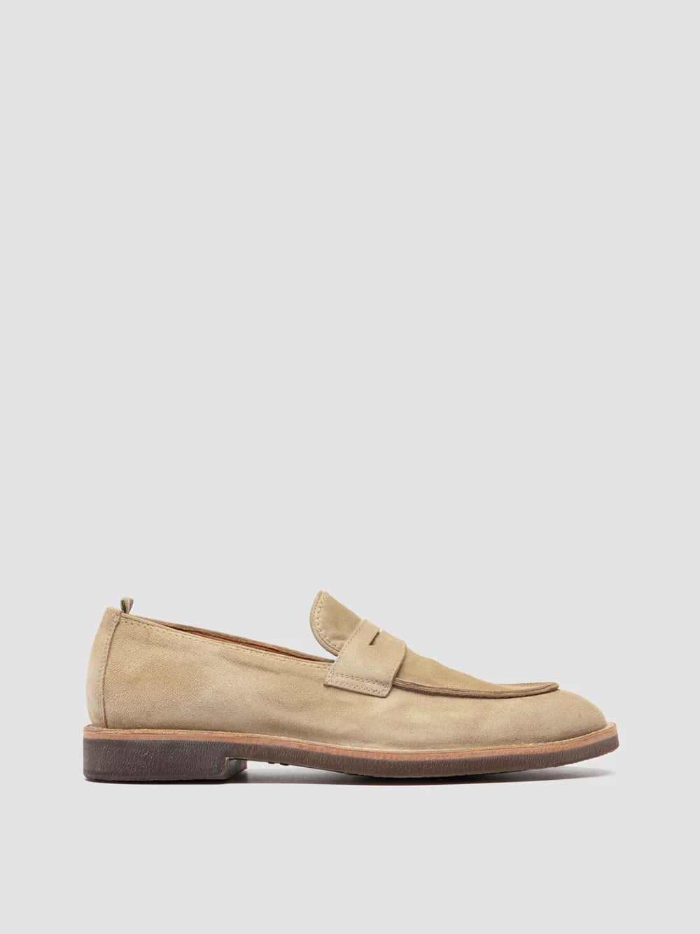 OPERA SD FLEXI 001 - Beigefarbene Penny-Slipper aus Wildleder - image 1,side view