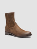 PAUL 002 - Brown Suede Zipped Boots - thumb image 3,side view