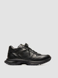 PHASE 001 - Black Leather Low Top Sneakers - thumb image 1,side view