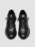 PHASE 001 - Black Leather Low Top Sneakers - thumb image 2,side view