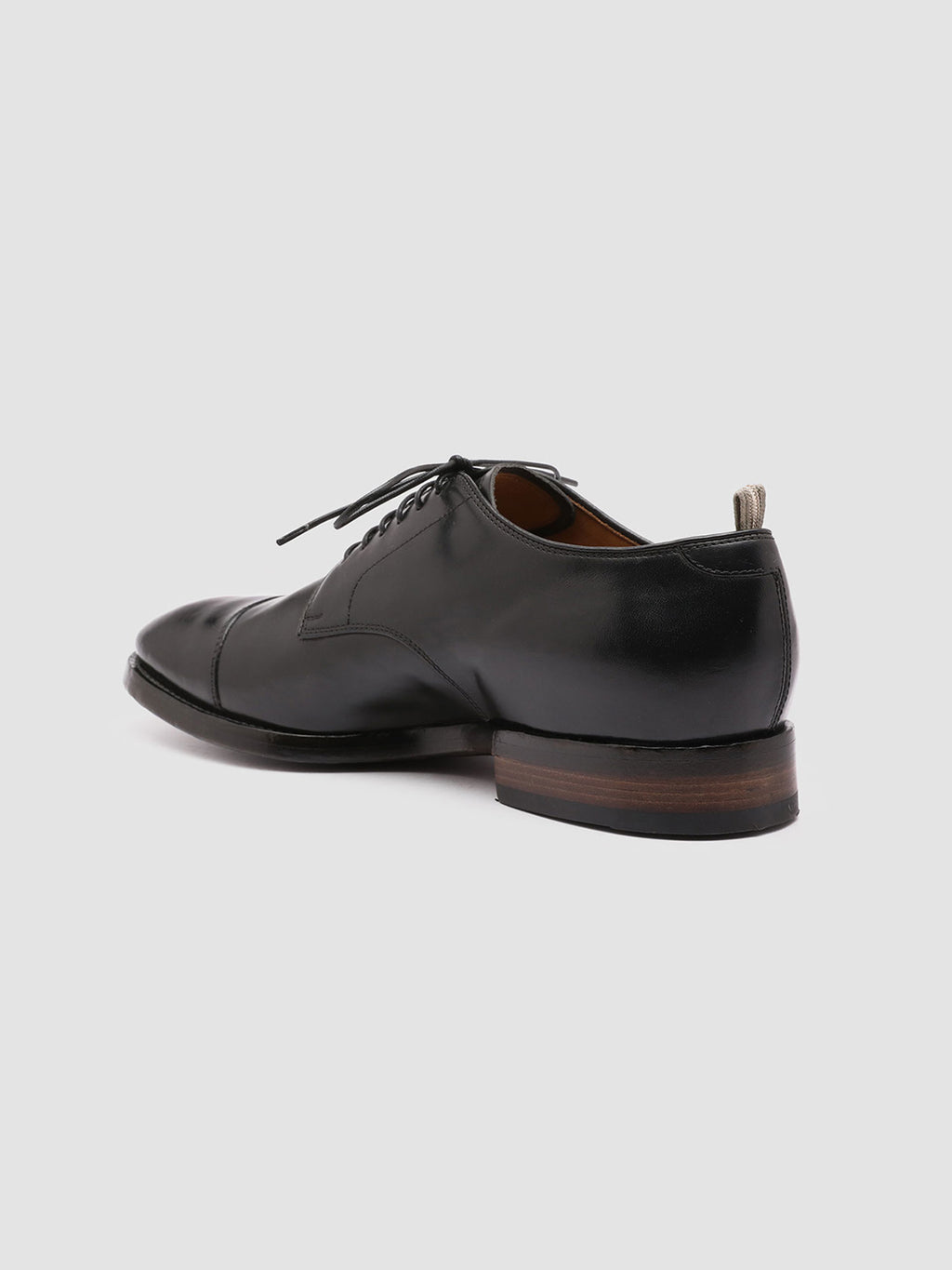 PROVIDENCE 004 - Schwarze Derby-Schuhe aus Leder - image 4,side view