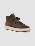 REMASTER 002 - Brown Suede High Top Sneakers - thumb image 3,side view