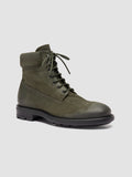 REMOTE 001 - Green Suede Lace Up Boots - thumb image 3,side view