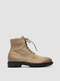 REMOTE 001 - Beige Suede Lace Up Boots - thumb image 1,side view