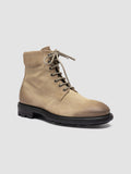 REMOTE 001 - Beige Suede Lace Up Boots - thumb image 3,side view