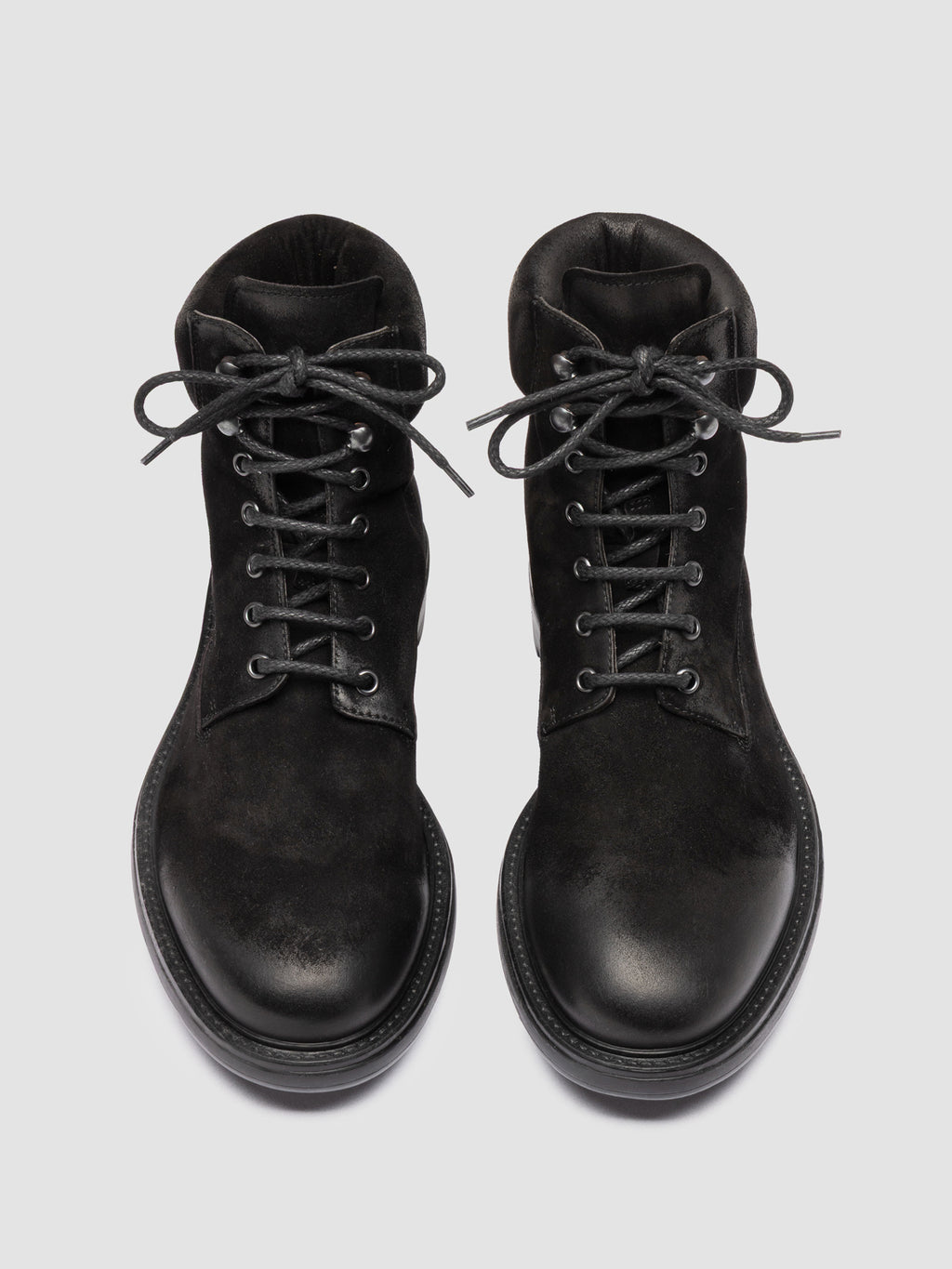 REMOTE 001 - Black Suede Lace Up Boots - image 2,side view