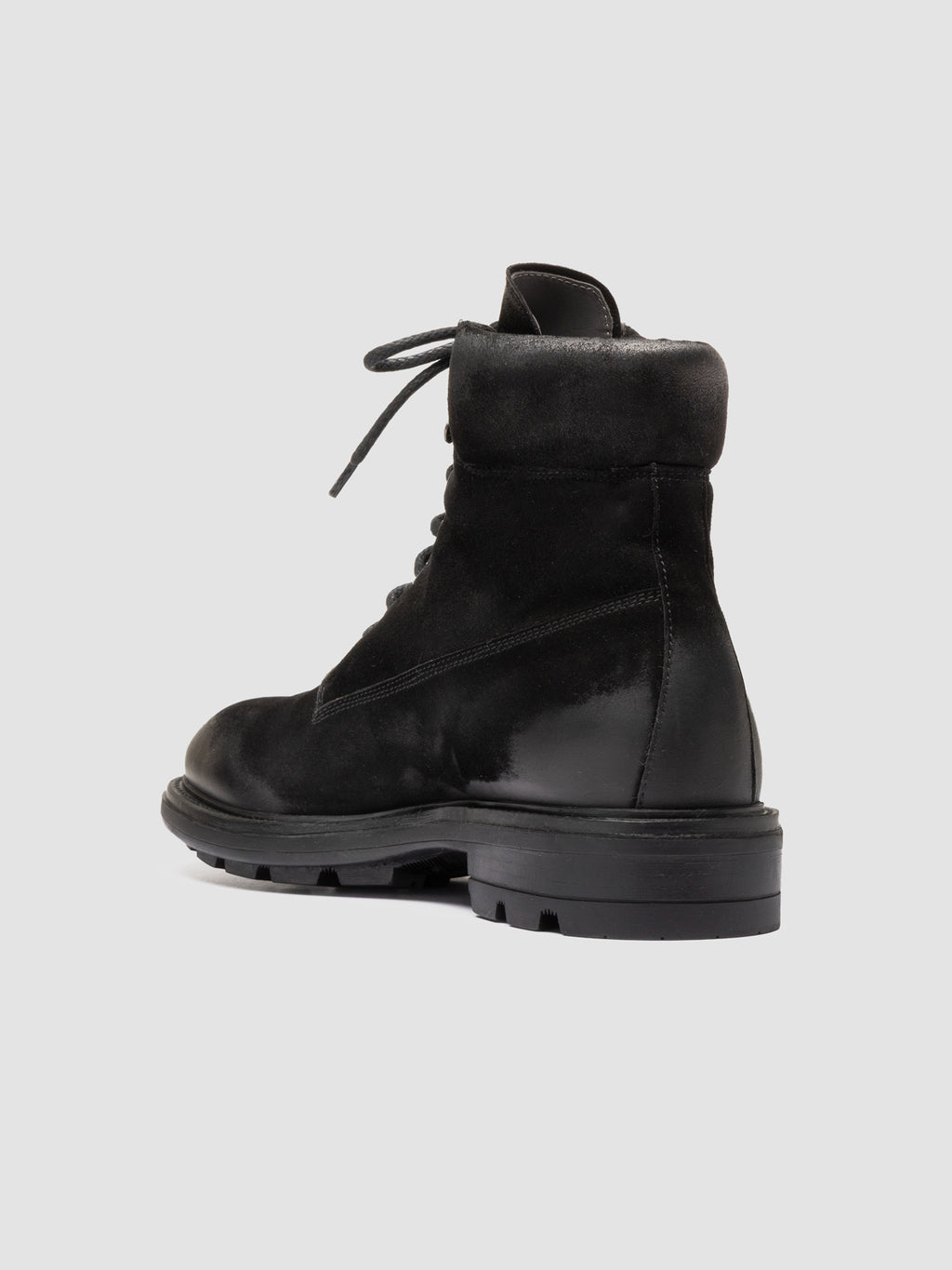 REMOTE 001 - Black Suede Lace Up Boots - image 4,side view