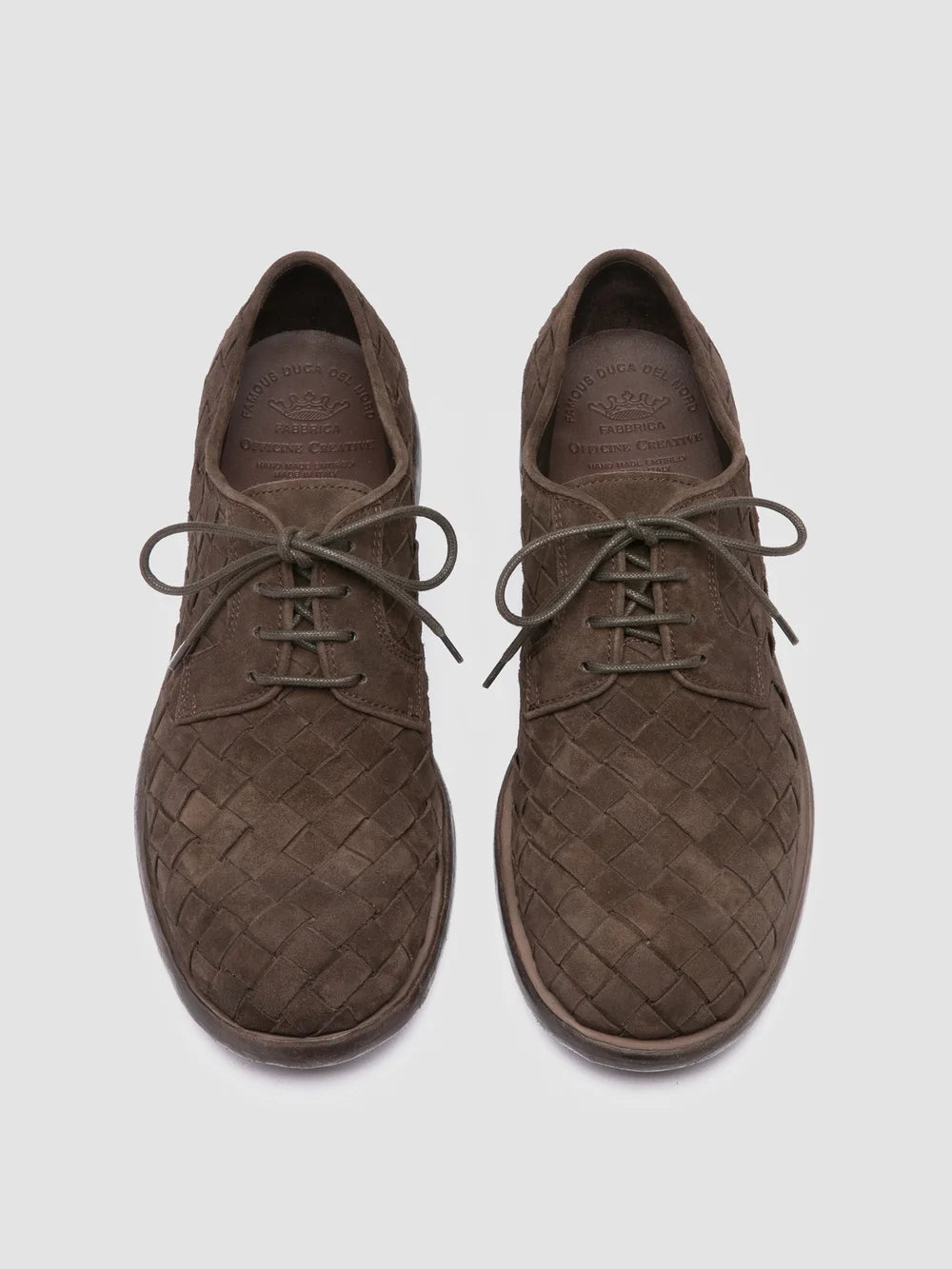 RUGGED 007 - Braune Derby-Schuhe aus Wildleder - image 2,side view