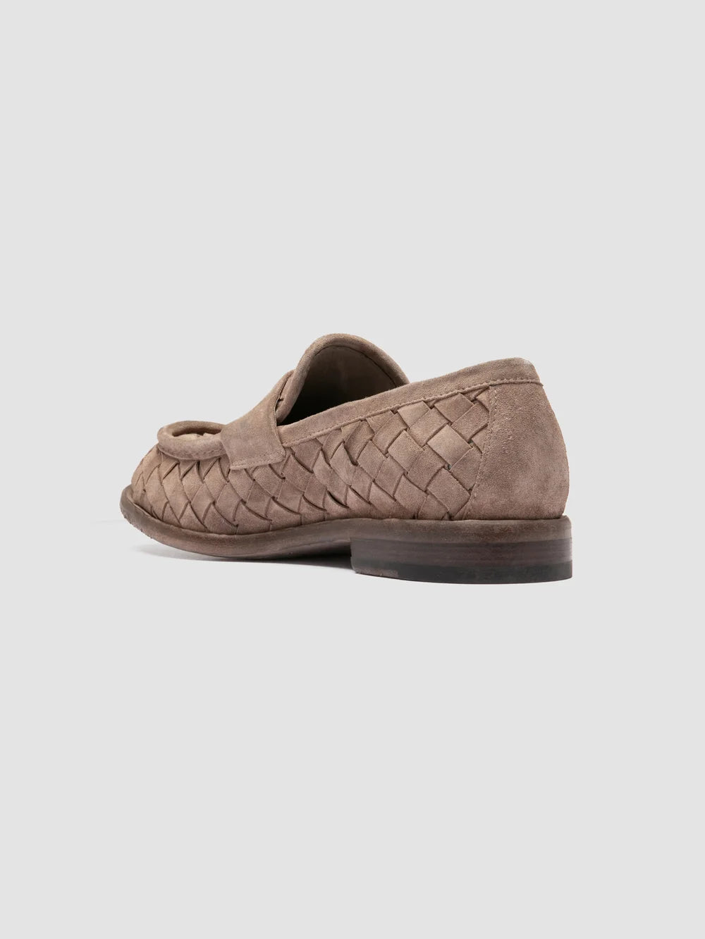 RUGGED 008 - Taupe Suede Penny Loafers - image 4,side view
