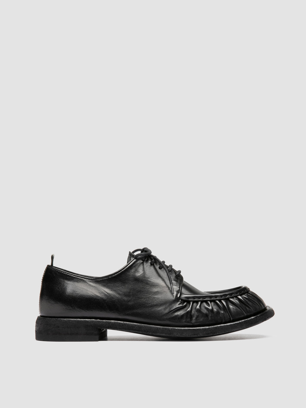 RUGGED 018 - Black Leather Derby Shoes - image 1,side view