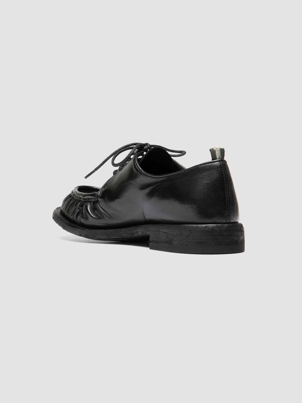 RUGGED 018 - Black Leather Derby Shoes - image 4,side view