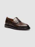 SAX FLEXI 001 - Brown Leather Penny Loafers - thumb image 3,side view